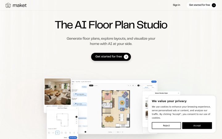 Screenshot of maket.ai
