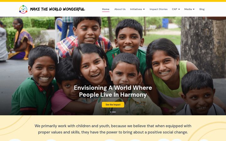 Screenshot of maketheworldwonderful.org