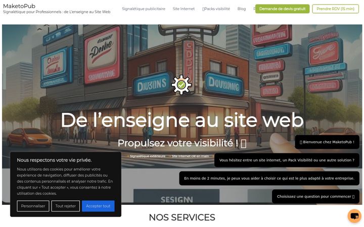 Screenshot of maketopub.fr
