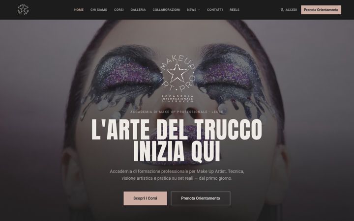 Screenshot of makeupartpro.it