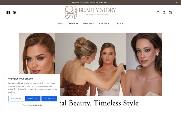Screenshot of makeupbyangies.com