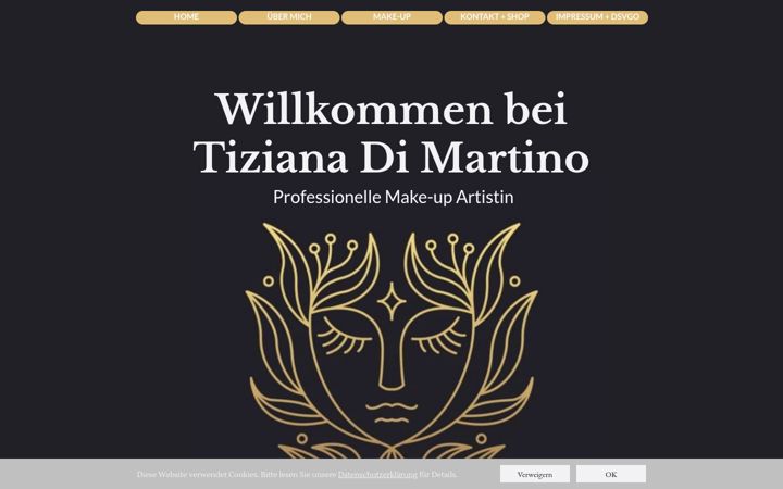 Screenshot of makeupbytiziana.de
