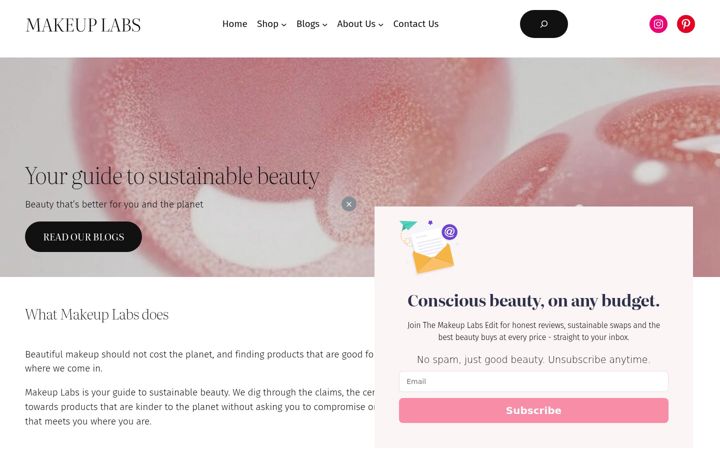 Screenshot of makeuplabs.co.uk