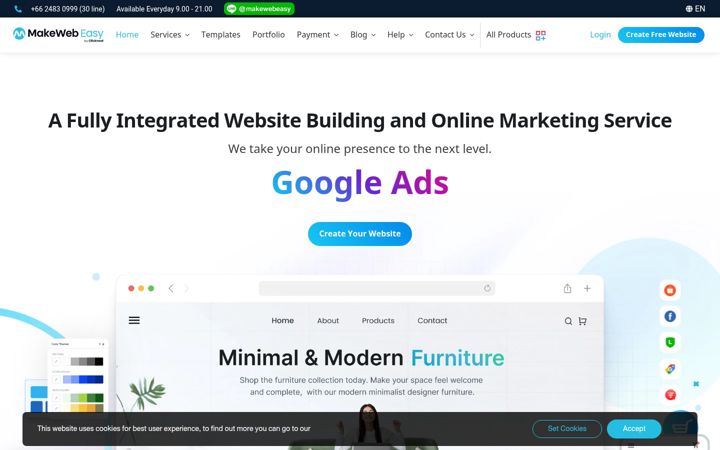 Screenshot of makewebeasy.com