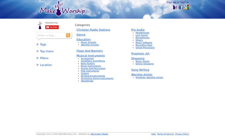 Screenshot of makeworship.com