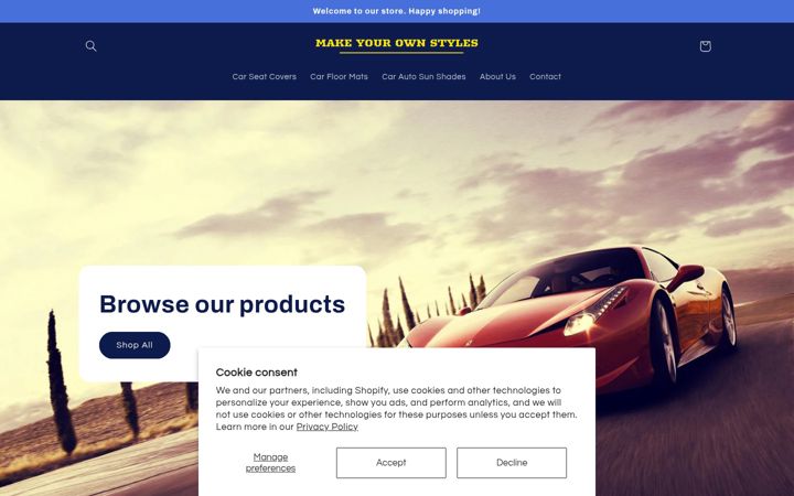 Screenshot of makeyourownstyles.website