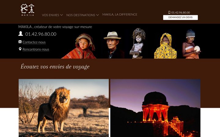 Screenshot of makila.fr