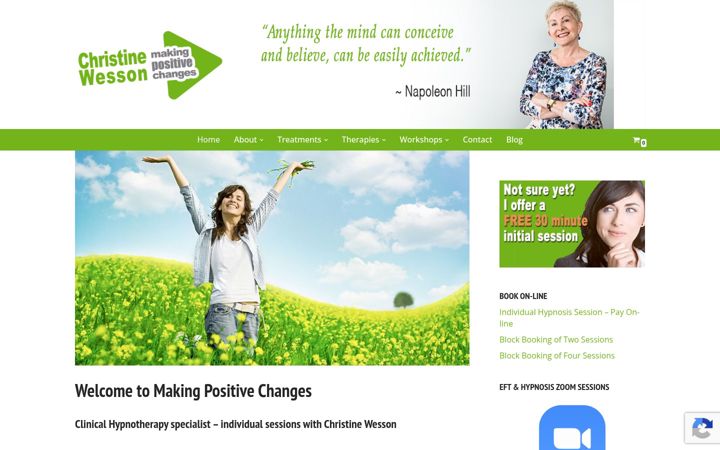 Screenshot of makingpositivechanges.co.uk