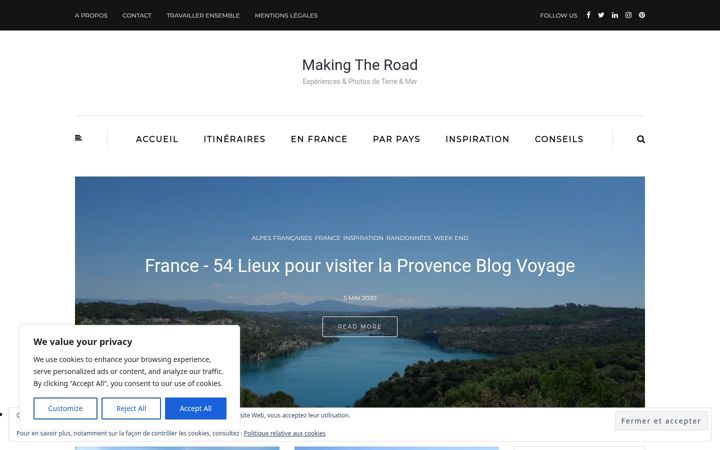 Screenshot of makingtheroad.fr