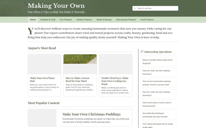 Screenshot of makingyourown.co.uk
