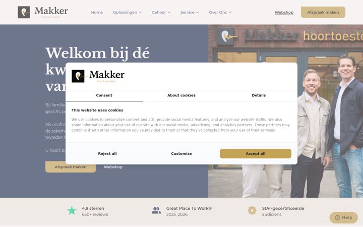 Screenshot of makker.nl