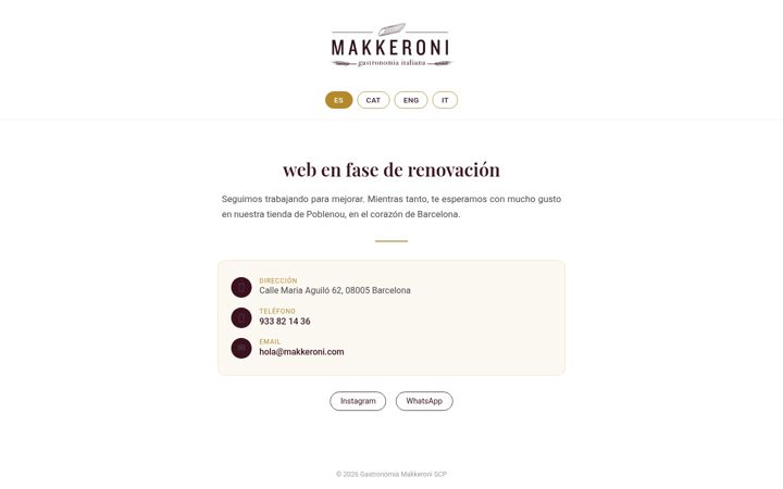 Screenshot of makkeroni.com