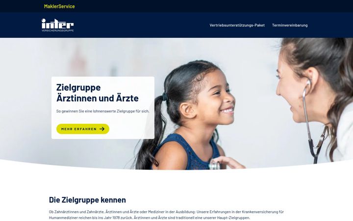 Screenshot of makler-zielgruppe-aerzte.de