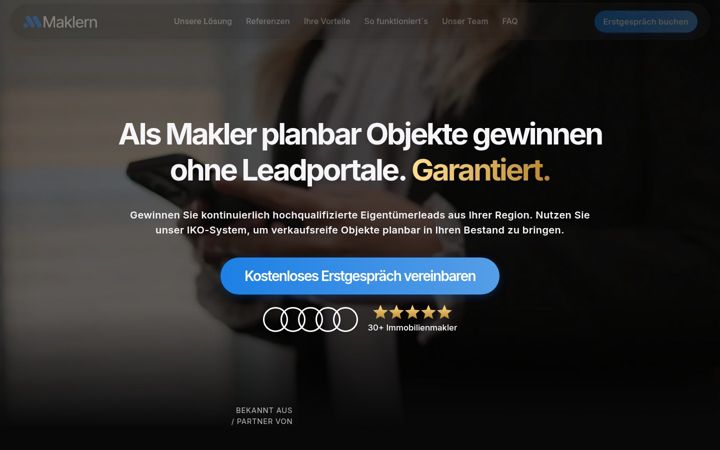 Screenshot of maklern.com