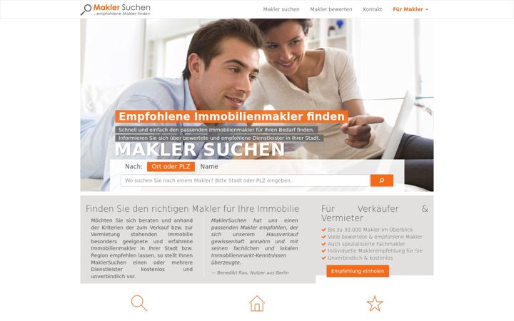 Screenshot of maklersuchen.com