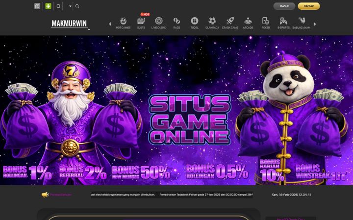 Screenshot of makmurwin.com