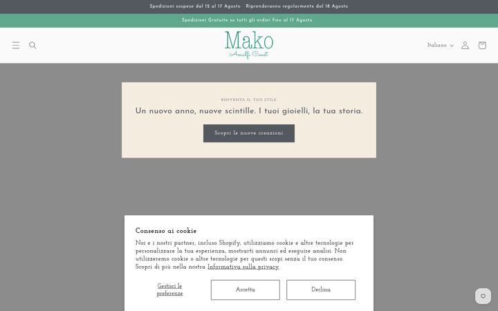 Screenshot of makogioielli.it