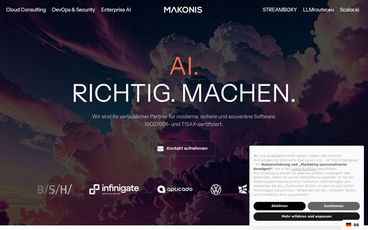 Screenshot of makonis.de