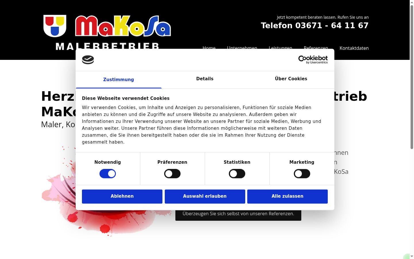 Zrzut ekranu banera zgody wyświetlanego przed jakąkolwiek interakcją