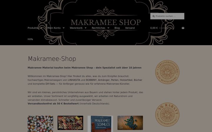 Screenshot of makramee-shop.de