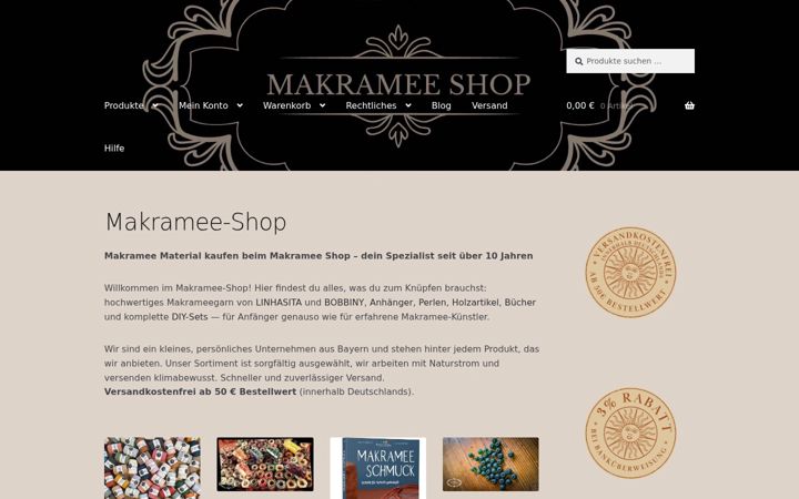 Screenshot of makrameeschmuck.de