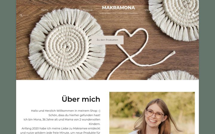 Screenshot of makramona.de