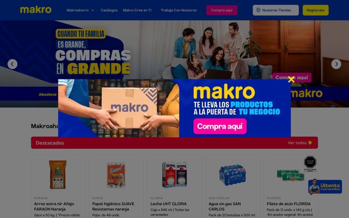 Screenshot of makro.pe