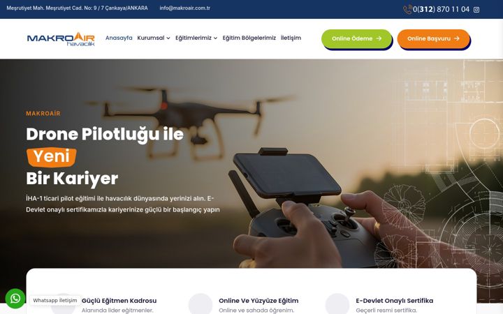 Screenshot of makroair.com.tr
