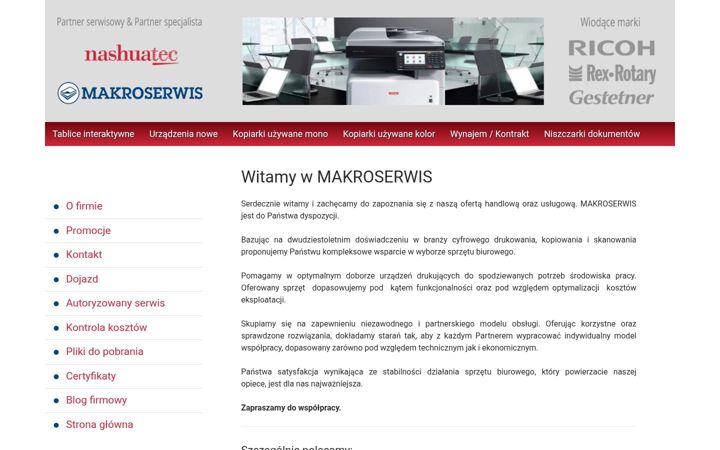 Screenshot of makroserwis.pl