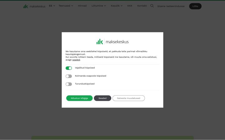 Screenshot of maksekeskus.ee