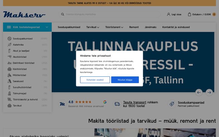 Screenshot of makserv.ee
