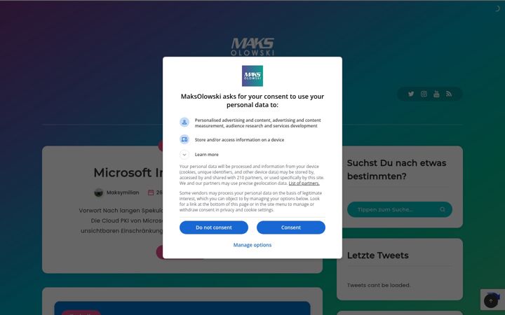 Screenshot of maksolowski.com