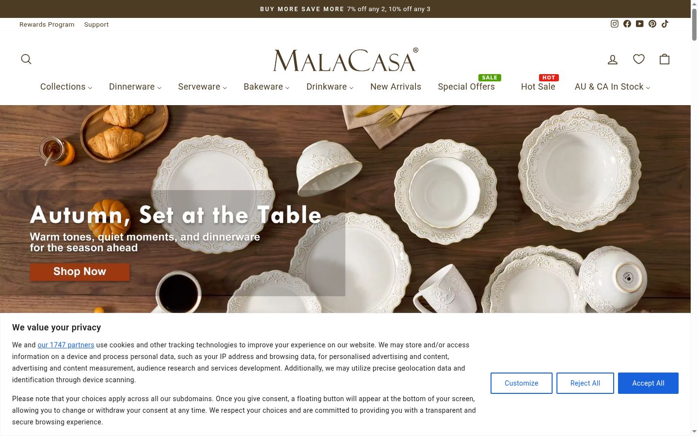 Screenshot tal-banner tal-kunsens muri qabel kwalunkwe interazzjoni