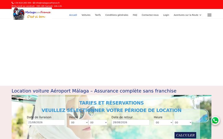 Screenshot of malagacarfrance.fr