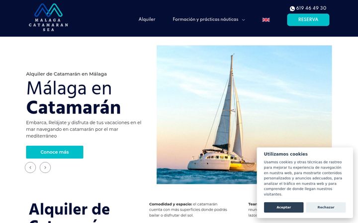 Screenshot of malagacatamaransea.com