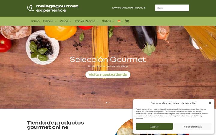 Screenshot of malagagourmet.net