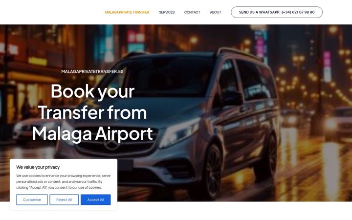 Screenshot of malagaprivatetransfer.es