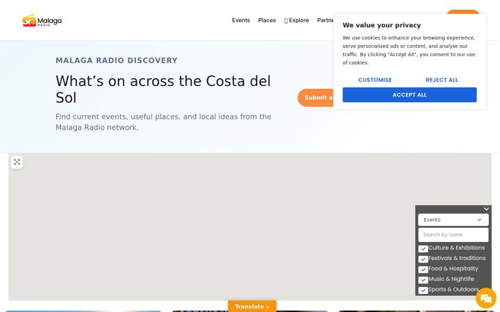 Screenshot of malagaradio.net