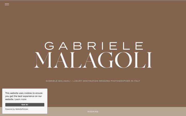 Screenshot of malagoliwedding.com