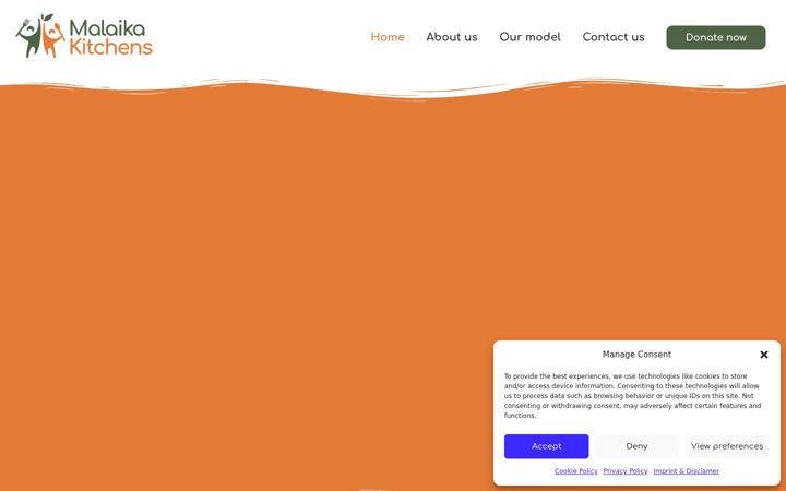 Screenshot of malaikakitchens.com
