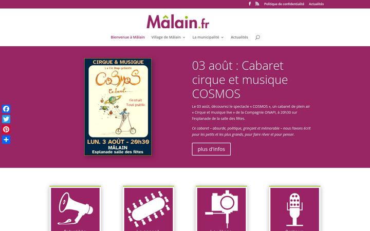 Screenshot of malain.fr
