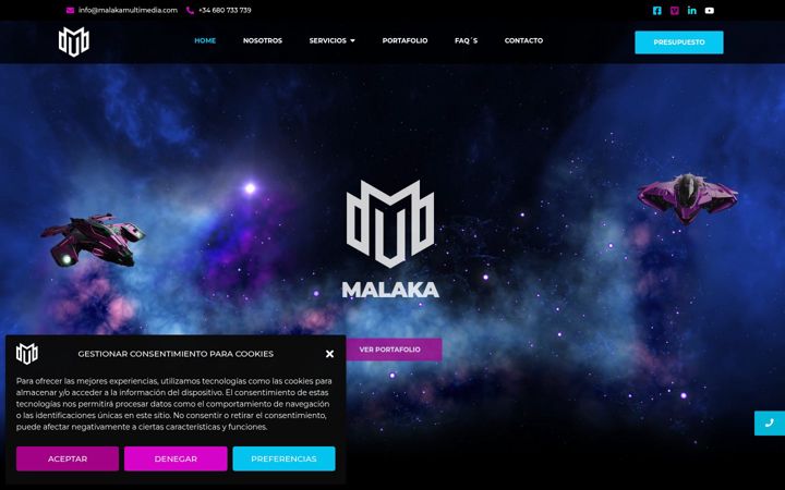 Screenshot of malakamultimedia.com