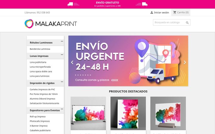 Screenshot of malakaprint.com