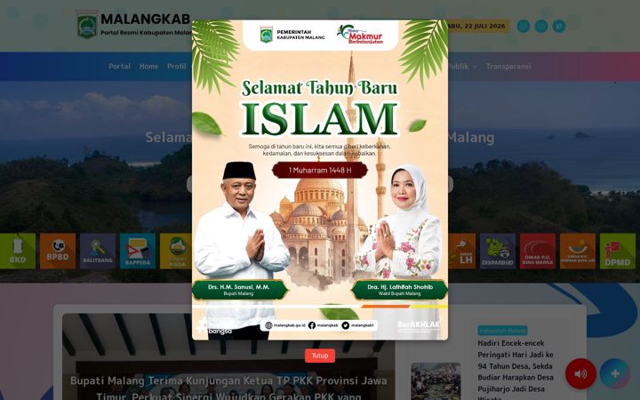 Screenshot of malangkab.go.id