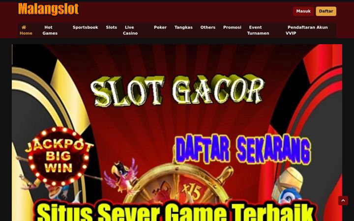 Screenshot of malangslot.com