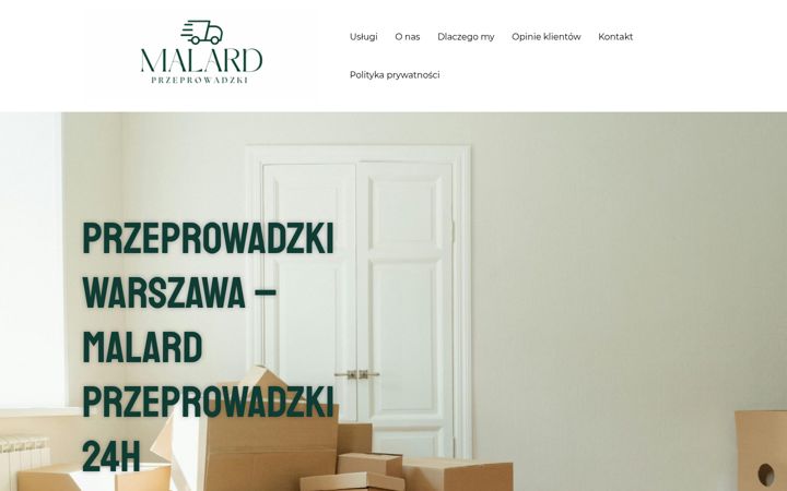 Ekrānuzņēmums no malardprzeprowadzki.pl
