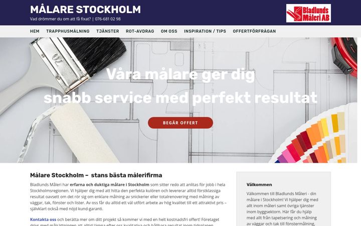 Screenshot of malarestockholm.nu