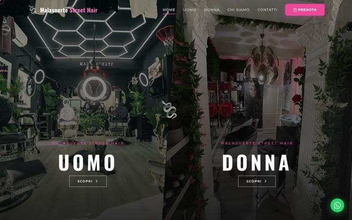 Screenshot of malasuertebarber.it