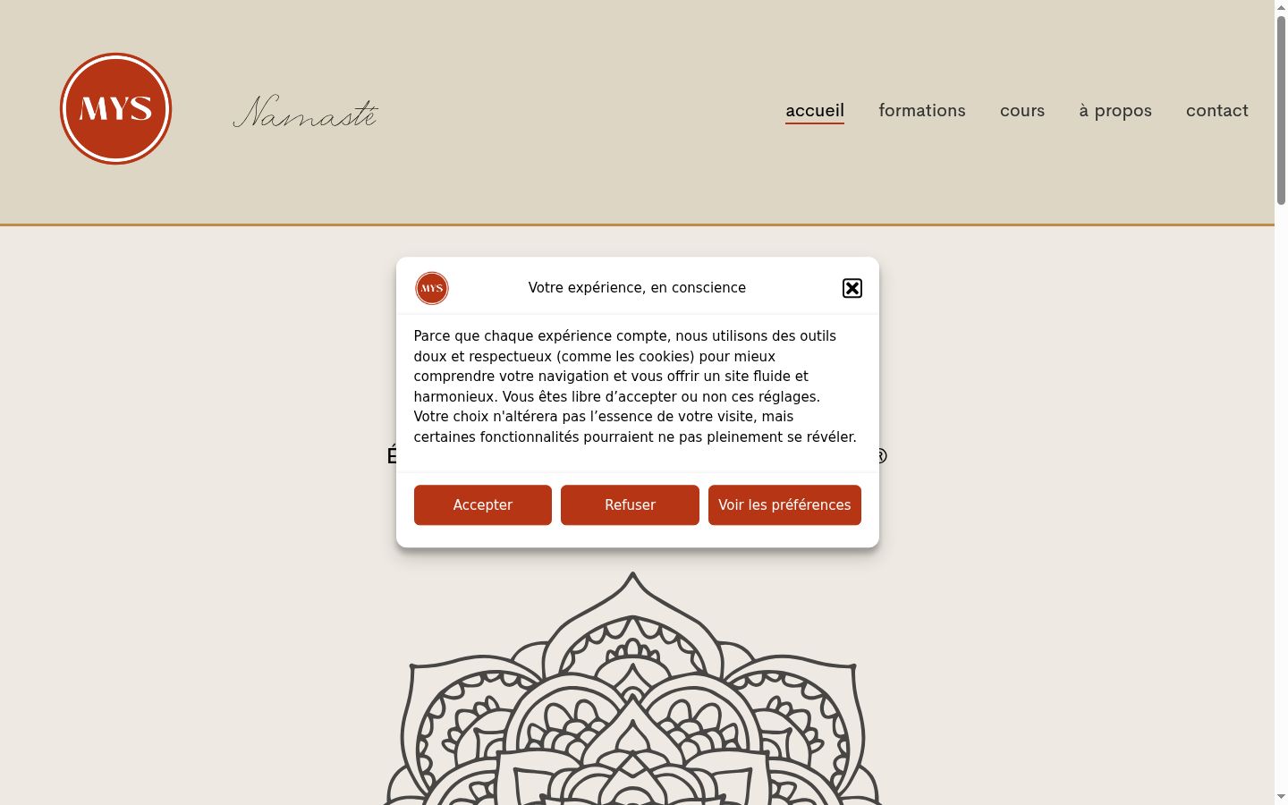 Screenshot tal-banner tal-kunsens muri qabel kwalunkwe interazzjoni