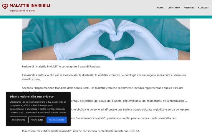 Screenshot of malattieinvisibili.it